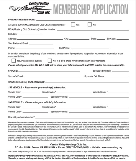 Membership Application